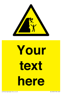 Custom Warning unstable cliff